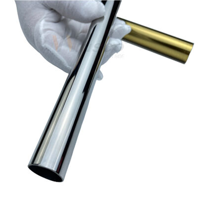 Tube rond en acier inoxydable de 35 mm de diamètre avec une épaisseur de paroi de 0,4 à 3,0 mm et une finition miroir satinée