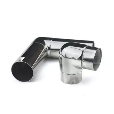 Coude de main courante court à 90° en acier inoxydable SS201, SS304 et SS316 pour tubes ronds de 25,4–50,8 mm
