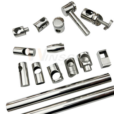 304/316 Stainless Steel Tube Connector Cross Bar Holder for Railing & Handrail Systems