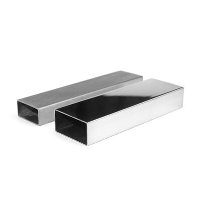 AISI 201 304 316 tuyau de garde-corps en acier inoxydable 0,5 mm-2,7 mm Thcikenss 20 mmx40 mm Tube rectangulaire en acier inoxydable