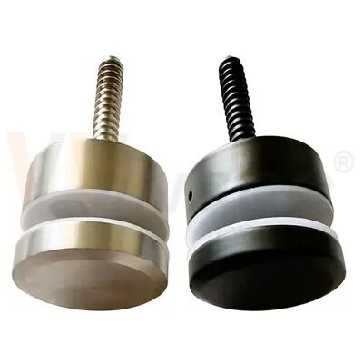 Ligne de cheveux Noir Satin M10 vis publicitaire AISI 304 316 acier inoxydable étanche épingle adaptateur en verre Adapté pour 8mm-12mm 24mm