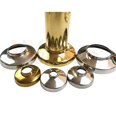 Fabricant Argent Or SS 201 304 316 Armatures d'escalier en acier inoxydable Couverture de base pour balustrade ronde