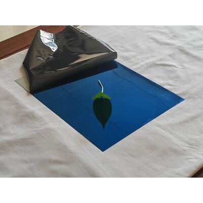 Feuille d'inox miroir bleu saphir 304 304L, plaque d'acier inoxydable de couleur PVD, 1250mm x 2500mm