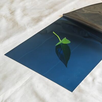 Feuille d'inox miroir bleu saphir 304 304L, plaque d'acier inoxydable de couleur PVD, 1250mm x 2500mm
