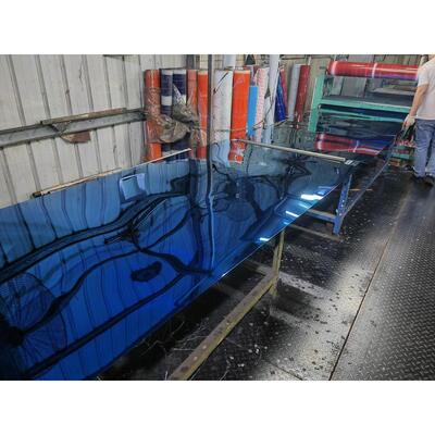 SS 201 tôle d'acier inoxydable laminée à froid 1,2 mm 1,5 mm miroir bleu saphir Finition