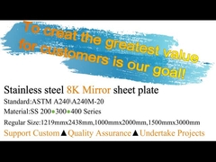 Le miroir titanique d'acier inoxydable de l'or 304 finissent 1219mm pour la décoration