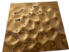 Feuille en relief SS Mirror Yellow Bronze Big Beehive