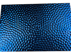 Feuille martelée miroir SS Blue Titanium 8K