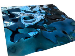 Feuille d'ondulation de l'eau SS Blue Mirror 8k