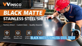 VVINSCO Tôle d'acier inoxydable noir mat | Approvisionnement direct d'usine