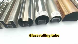 Tube rainuré en acier inoxydable | Tuyau à fente de forme spéciale personnalisé pour rampe d'escalier garde-corps en verre