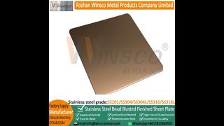 Winsco Placage de bronze rouge brossé noircissement de la tôle d'acier inoxydable antique#metal #viralshort#fypage