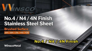 Winsco Metal Feuilles d'acier inoxydable Finition n°4 | N4 4N Feuille brossée 201 304 316 410 430