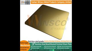 Winsco Gold Bead Bladed Titanium SS Bead Bladed Acier inoxydable