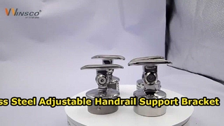 Support de main courante réglable en acier inoxydable pour garde-corps en tube rond