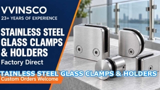 Pinces à verre et supports en acier inoxydable pour garde-corps | Fabricant VVINSCO