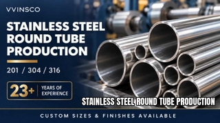 201 304 316 Production de tubes ronds en acier inoxydable | Usine VVINSCO